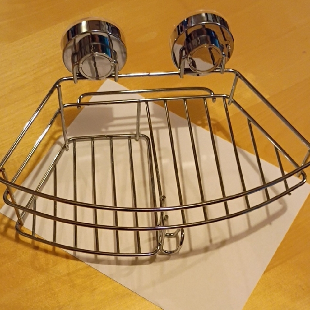 Source Unknown Silver Corner Shower Organizer
